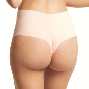 NWT,HANKY PANK, BREATHESOFT HI-RISE THONG,Creamy Beige, Size Medium